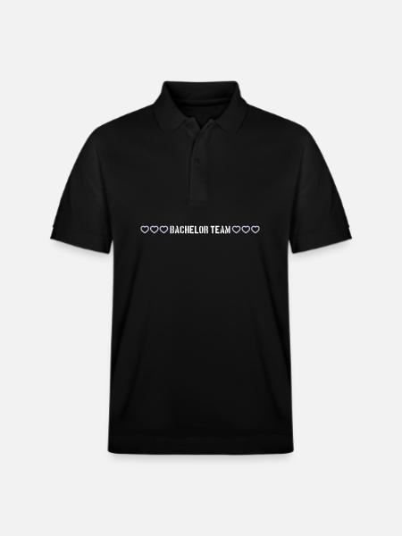bachelor team herzchen - Stanley/Stella Unisex Bio-Poloshirt PREPSTER - Schwarz