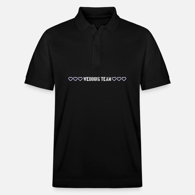 Hochzeit Team herzchen - Stanley/Stella Unisex Bio-Poloshirt PREPSTER - Schwarz