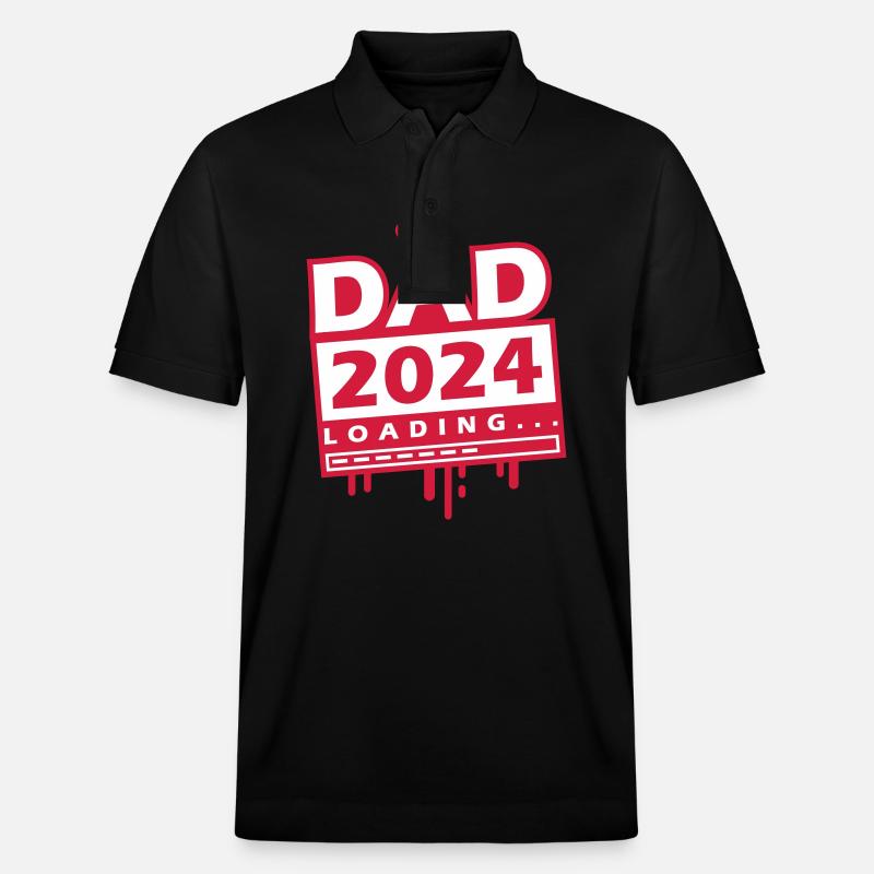 Dad 2024 Loading Papa - Stanley/Stella Unisex Bio-Poloshirt PREPSTER - Schwarz