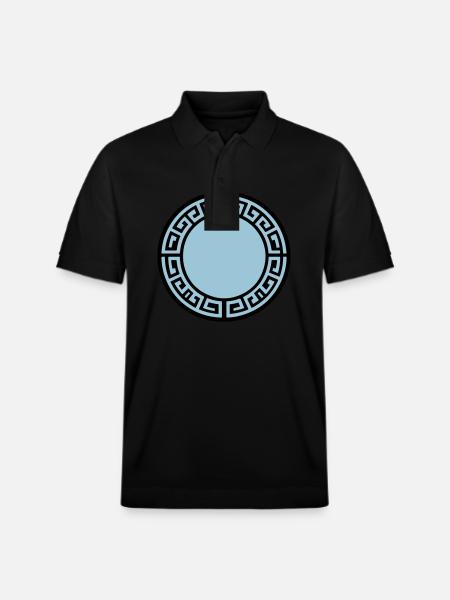 Greek Symbol Circle Sparta - Stanley/Stella Unisex Organic Polo Shirt PREPSTER - black