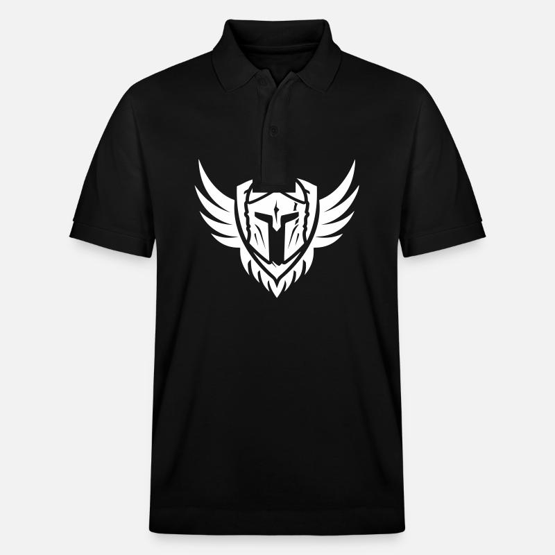 Symbole du casque Spartan - Polo PREPSTER bio Stanley/Stella Unisexe - noir