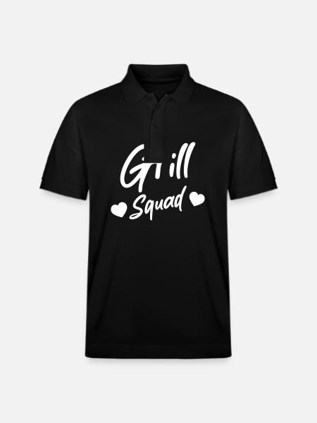 Grill Squad Herz - Stanley/Stella Unisex Bio-Poloshirt PREPSTER - Schwarz