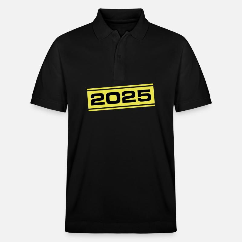 2025 Jahr - Stanley/Stella Unisex Bio-Poloshirt PREPSTER - Schwarz