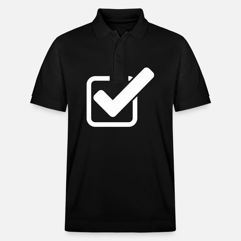 Häkchen Ankreuzen Icon - Stanley/Stella Unisex Bio-Poloshirt PREPSTER - Schwarz