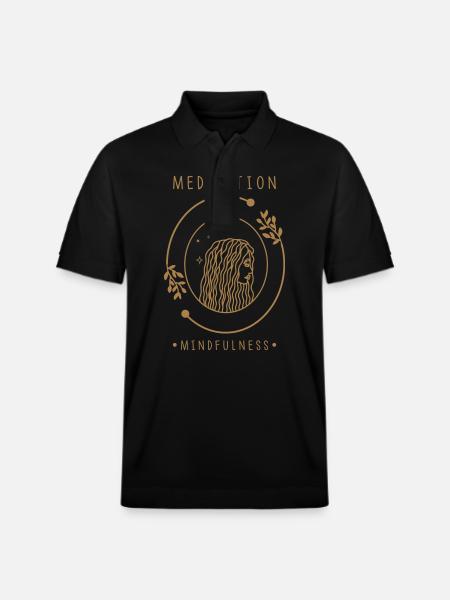 Mindfulness Meditation - Stanley/Stella Unisex Organic Polo Shirt PREPSTER - black