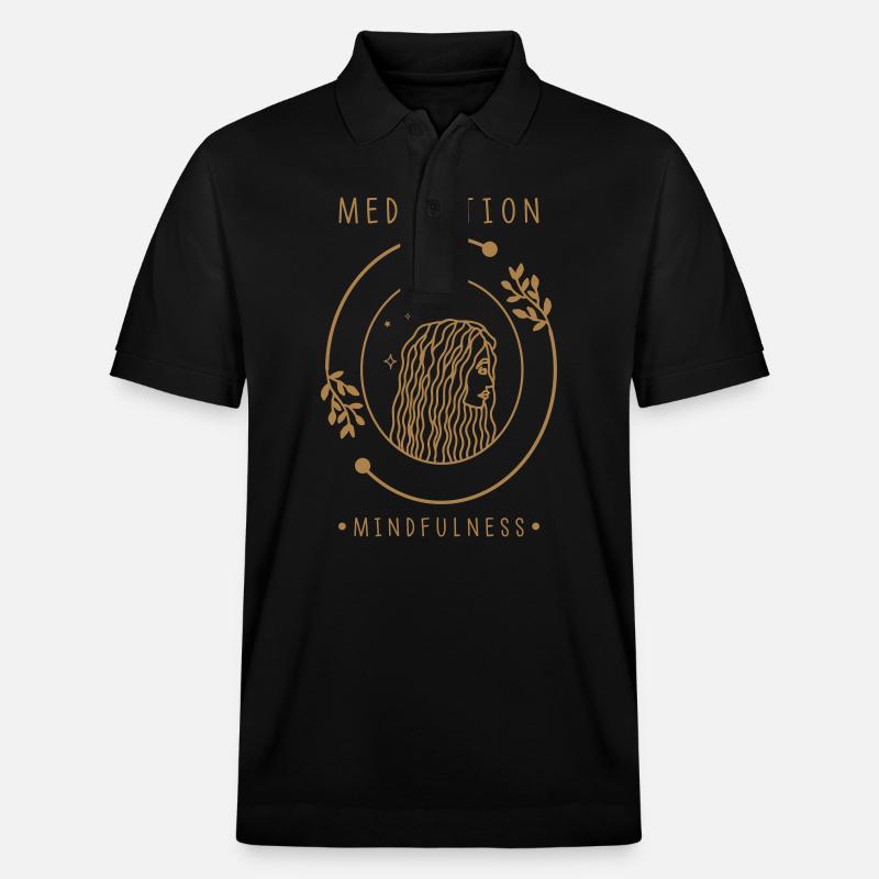 Achtsamkeits-Meditation - Stanley/Stella Unisex Bio-Poloshirt PREPSTER - Schwarz