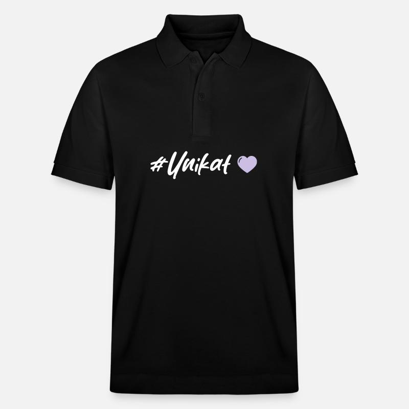Unikat Herz - Stanley/Stella Unisex Bio-Poloshirt PREPSTER - Schwarz