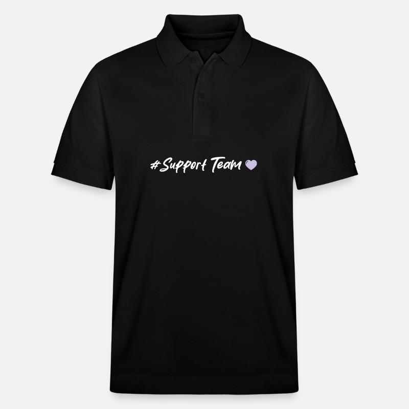 Support Team Herz - Stanley/Stella Unisex Bio-Poloshirt PREPSTER - Schwarz