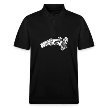 Musiknoten Symbol Notenschlüssel - Stanley/Stella Unisex Bio-Poloshirt PREPSTER - Schwarz - Vorne - Roxy (174cm) & Andy (188cm)