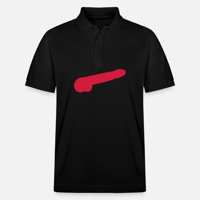 Penis silhuet - Stanley/Stella PREPSTER økologisk unisex poloshirt - sort