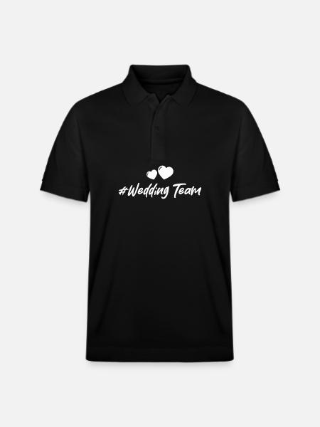 Wedding Team Heart - Stanley/Stella Unisex Organic Polo Shirt PREPSTER - black