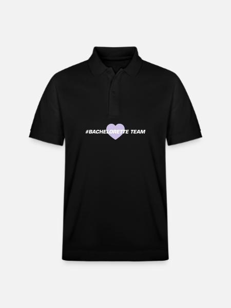 Bachelorette Team Heart - Stanley/Stella Unisex Organic Polo Shirt PREPSTER - black