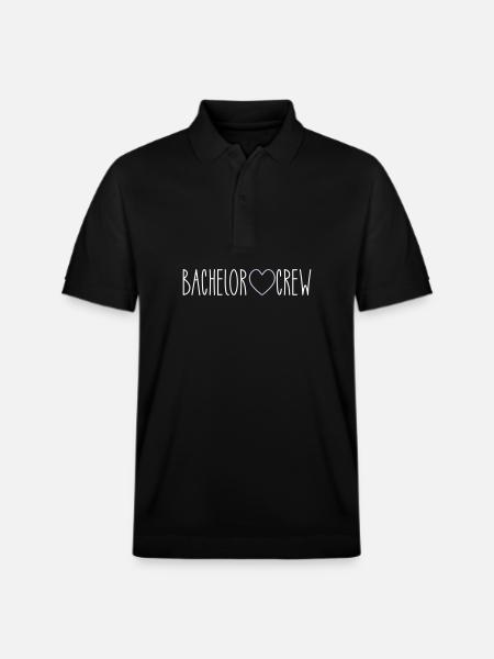Bachelor Crew Heart - Stanley/Stella Unisex Organic Polo Shirt PREPSTER - black