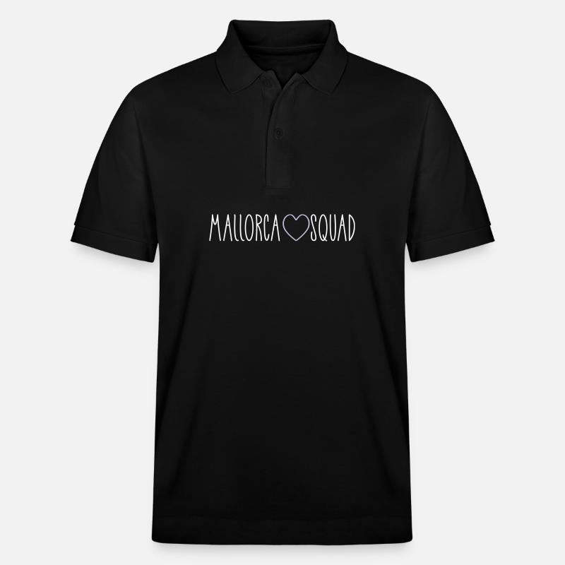 Mallorca Squad Heart - Polo PREPSTER bio Stanley/Stella Unisexe - noir