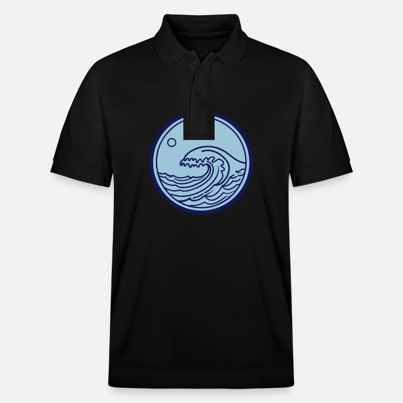 Mer, Océan, Vague, Eau - Polo PREPSTER bio Stanley/Stella Unisexe - noir