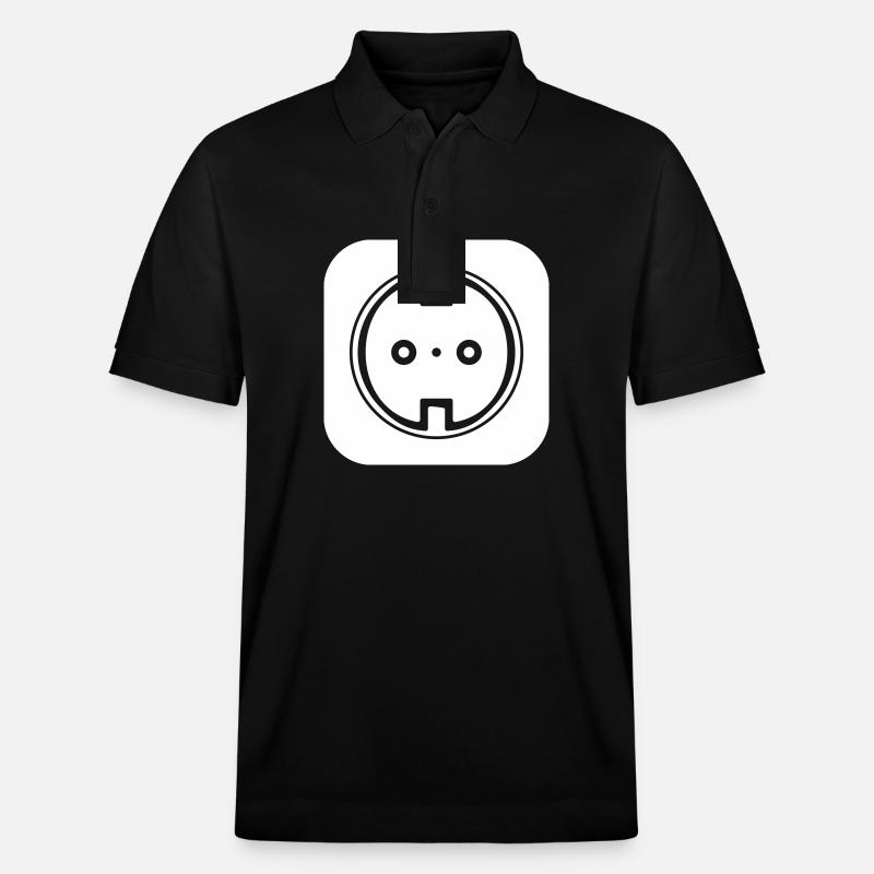 Steckdose Icon Elektriker - Stanley/Stella Unisex Bio-Poloshirt PREPSTER - Schwarz