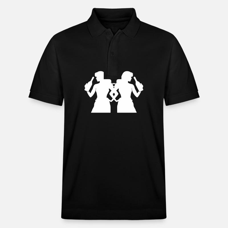 Silhouette d’équipe de fêtardes - Polo PREPSTER bio Stanley/Stella Unisexe - noir