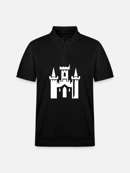 Castle Symbol Castle - Stanley/Stella Unisex Organic Polo Shirt PREPSTER - black