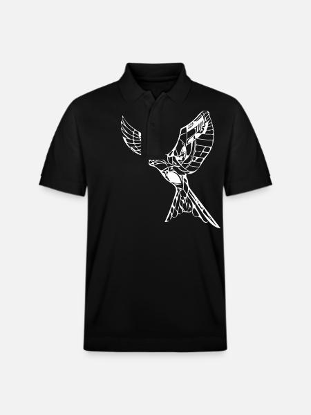 Elegant flying hawk - Stanley/Stella Unisex Organic Polo Shirt PREPSTER - black