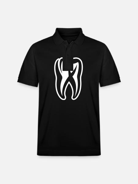 Tooth Icon Dentist - Stanley/Stella Unisex Organic Polo Shirt PREPSTER - black