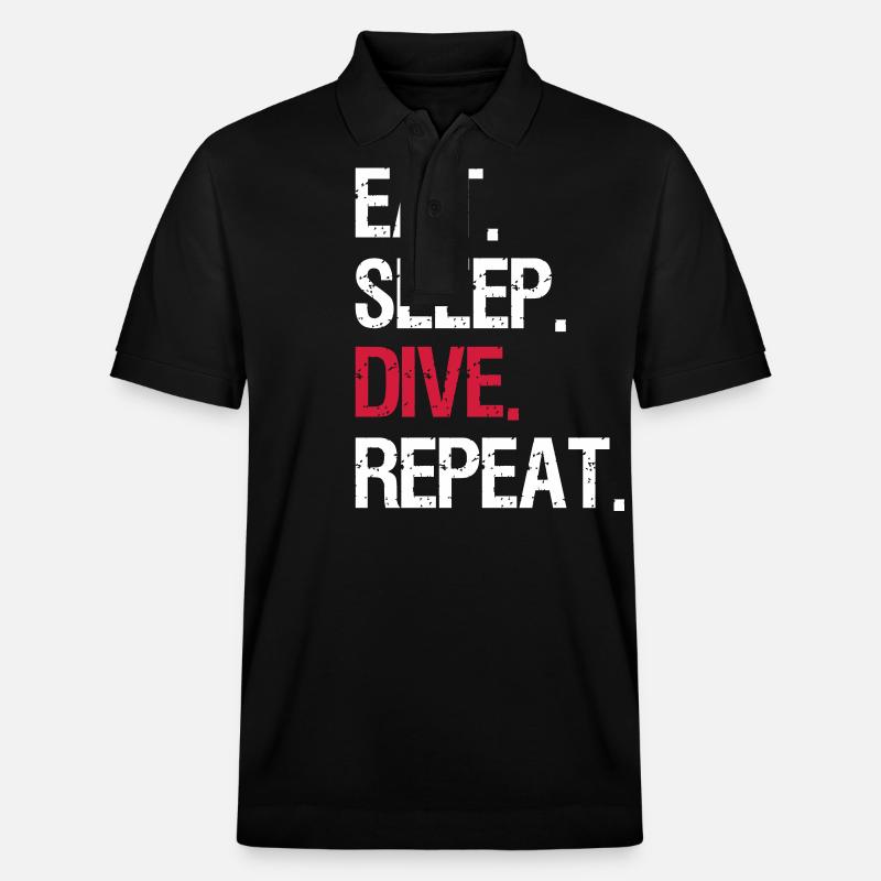 Mangez Sommeil Répéter Plongée - Polo PREPSTER bio Stanley/Stella Unisexe - noir
