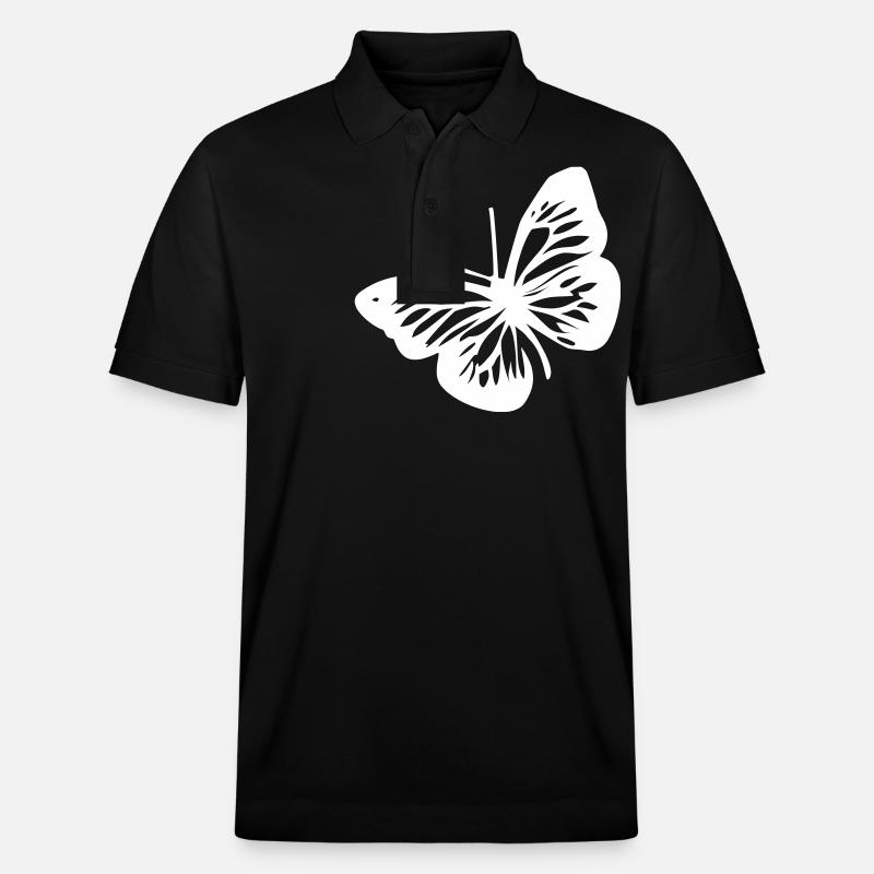 Schmetterling - Tier - Stanley/Stella Unisex Bio-Poloshirt PREPSTER - Schwarz