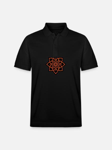 Blossom Mandala - Stanley/Stella Unisex Organic Polo Shirt PREPSTER - black