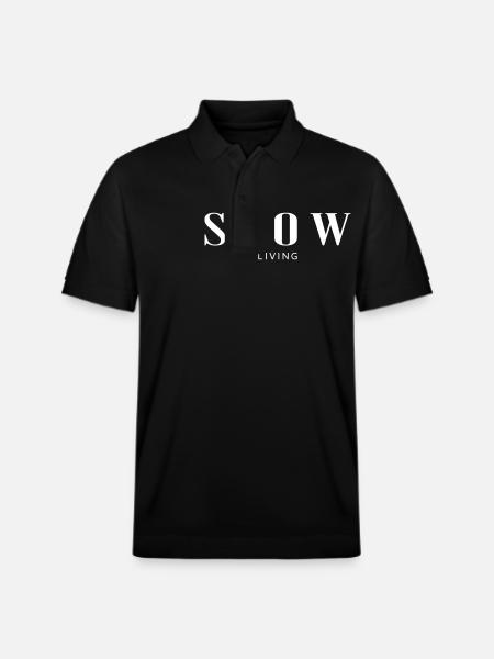 Slow living - Stanley/Stella Unisex Organic Polo Shirt PREPSTER - black
