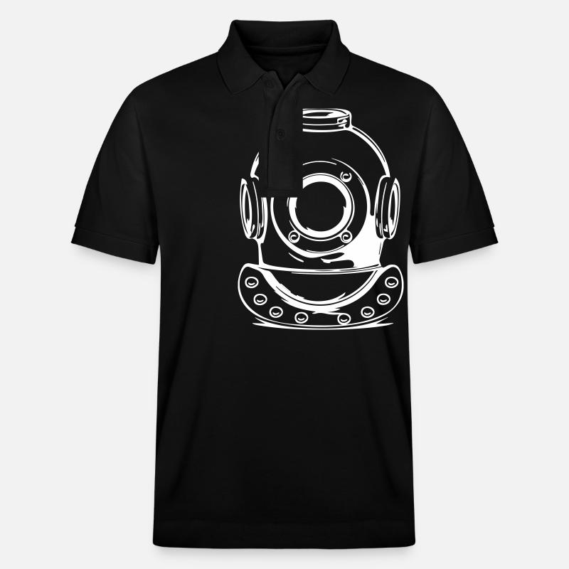 Historischer Taucherhelm - Stanley/Stella Unisex Bio-Poloshirt PREPSTER - Schwarz