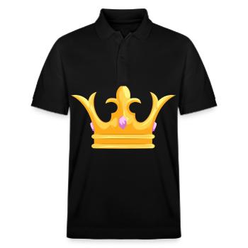 Crown - Krone - Stanley/Stella Unisex Bio-Poloshirt PREPSTER - Schwarz - Vorne - Roxy (174cm) & Andy (188cm)
