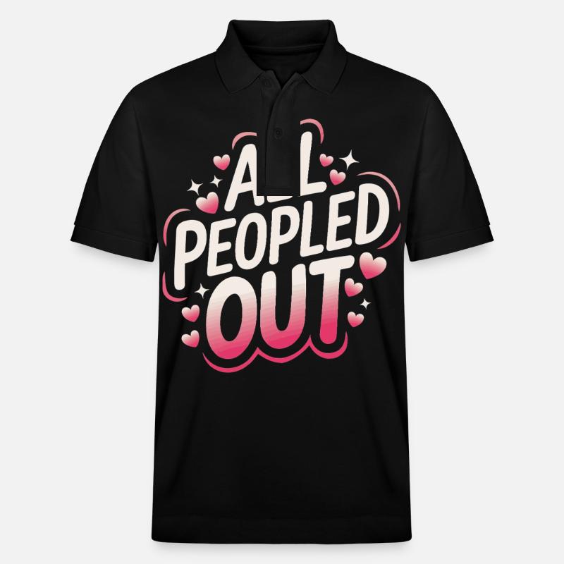 Introverti, antisocial, introverti - Polo PREPSTER bio Stanley/Stella Unisexe - noir