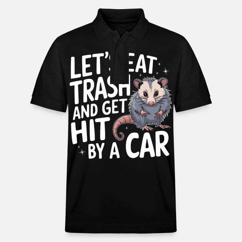 Opossum Possum Animal - Polo PREPSTER bio Stanley/Stella Unisexe - noir