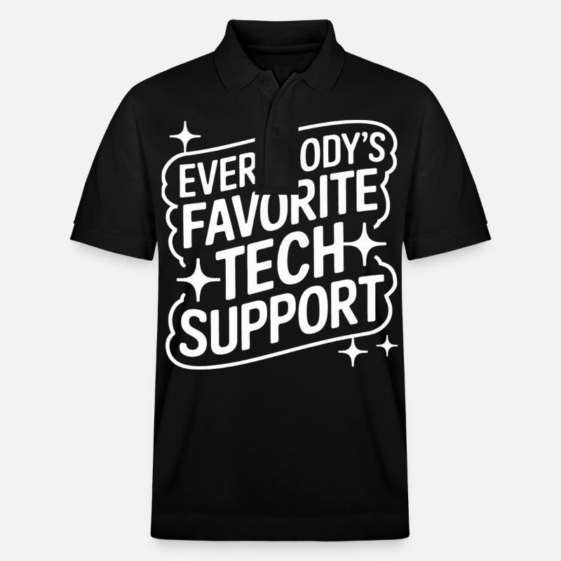 Technischer Support Computerfreak Nerd - Stanley/Stella Unisex Bio-Poloshirt PREPSTER - Schwarz