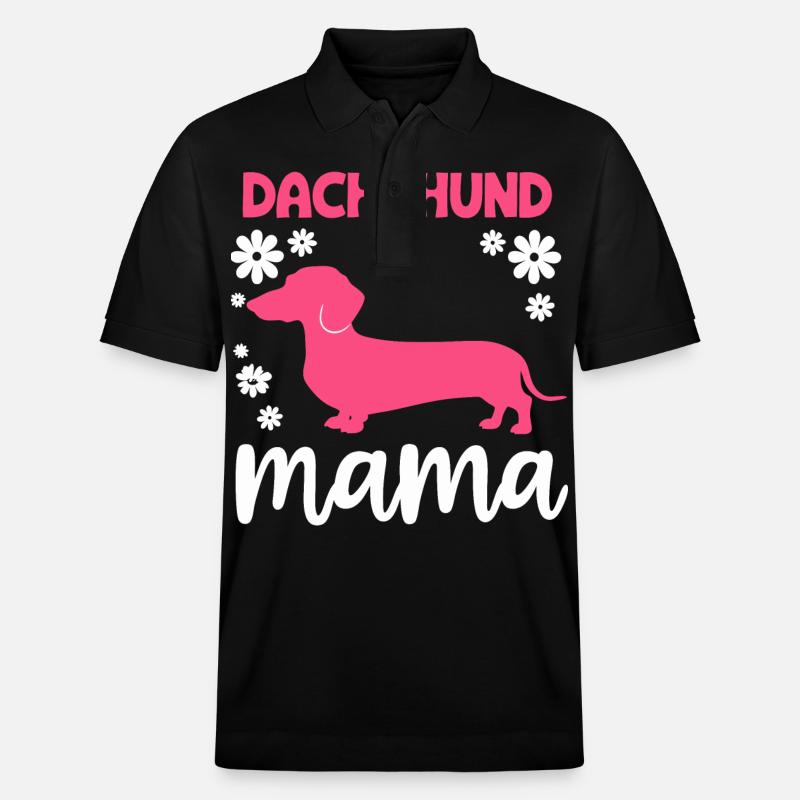 Dackel Hund - Stanley/Stella Unisex Bio-Poloshirt PREPSTER - Schwarz