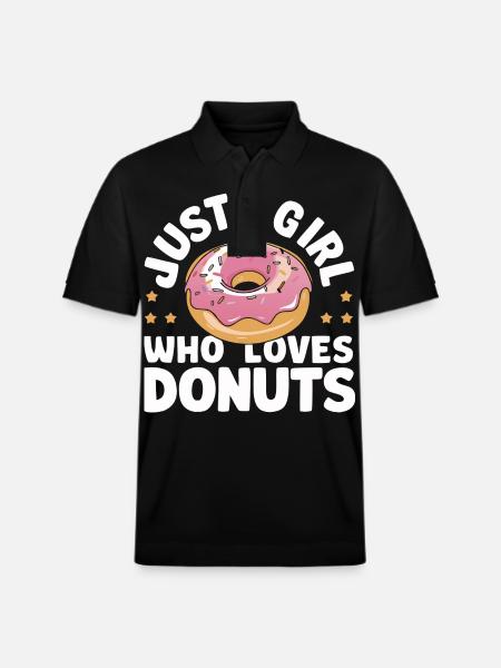 Donut Donuts Candy Bagel - Stanley/Stella Unisex Organic Polo Shirt PREPSTER - black