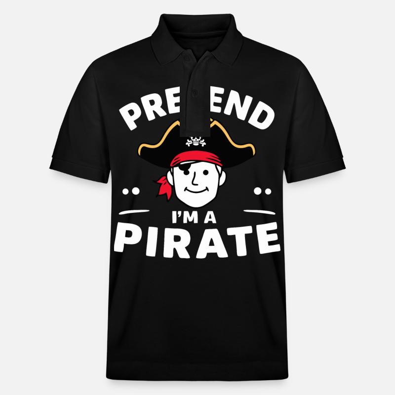 Pirate Pirate Carnaval Halloween - Polo PREPSTER bio Stanley/Stella Unisexe - noir