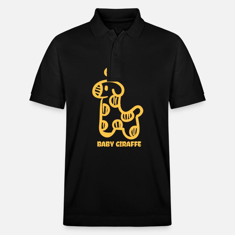 Bébé girafe - Polo PREPSTER bio Stanley/Stella Unisexe - noir