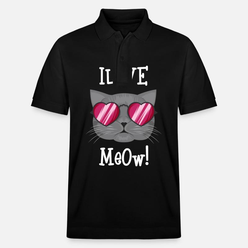 J'aime les chatons - Polo PREPSTER bio Stanley/Stella Unisexe - noir