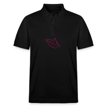 Papierboot pink - Stanley/Stella Unisex Bio-Poloshirt PREPSTER - Schwarz - Vorne - Roxy (174cm) & Andy (188cm)