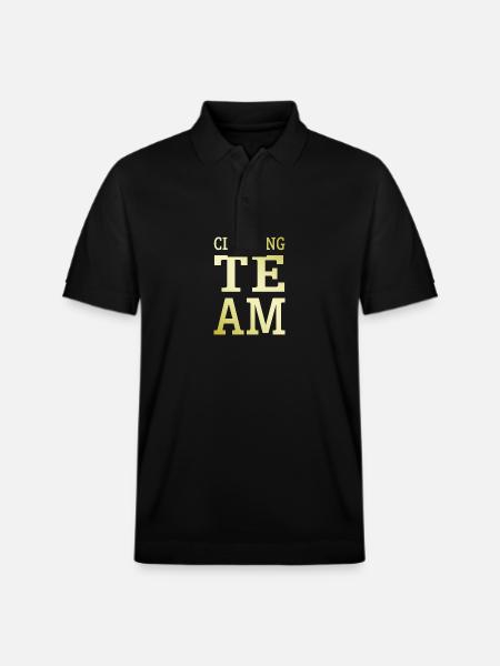 Climbing Team Klettern Mannschaft - Stanley/Stella Unisex Organic Polo Shirt PREPSTER - black