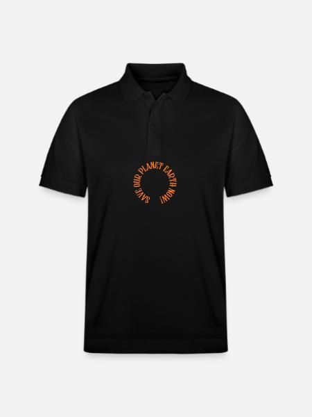Save our planet earth now! - Stanley/Stella Unisex Organic Polo Shirt PREPSTER - black