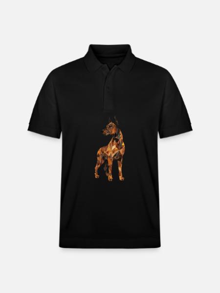 Doberman Polygon - Stanley/Stella Unisex Organic Polo Shirt PREPSTER - black