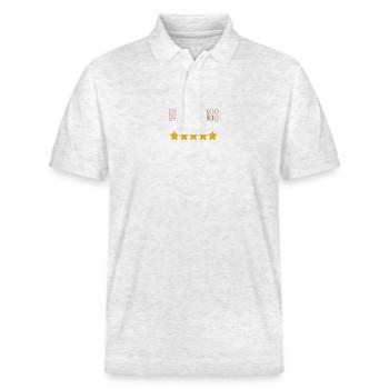 MAMAN 5 etoiles - Polo PREPSTER bio Stanley/Stella Unisexe - blanc chiné - Devant - Roxy (174cm) & Andy (188cm)