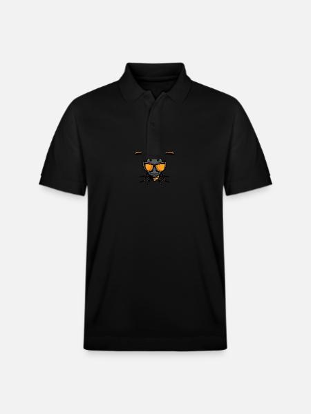 Ant Cool Comic - Stanley/Stella Unisex Organic Polo Shirt PREPSTER - black