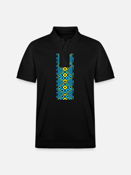 Ukraine Vyshivanka - Stanley/Stella Unisex Organic Polo Shirt PREPSTER - black