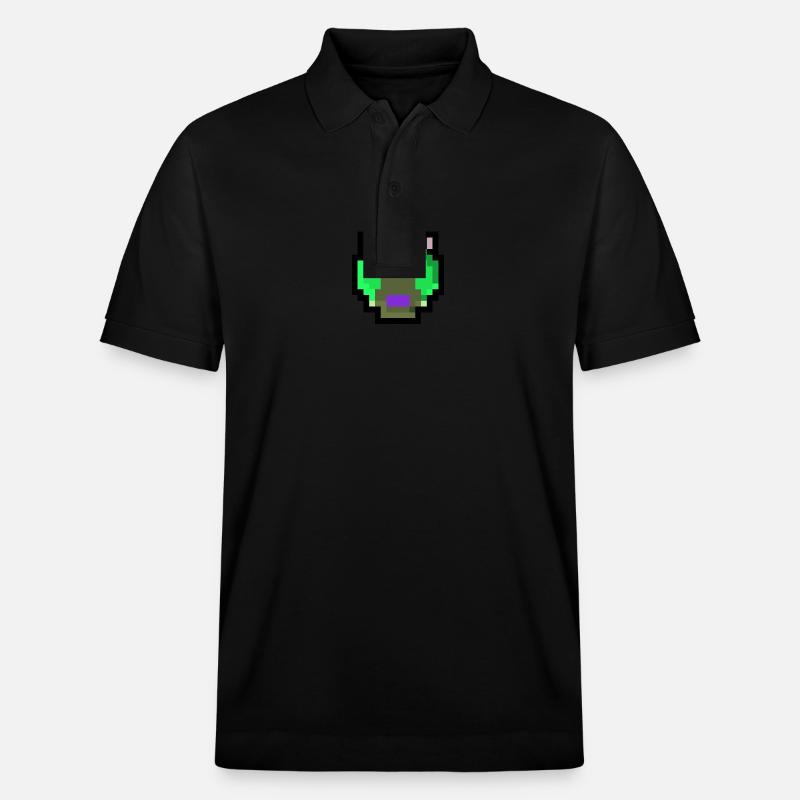 Pixel Bär - Stanley/Stella Unisex Bio-Poloshirt PREPSTER - Schwarz