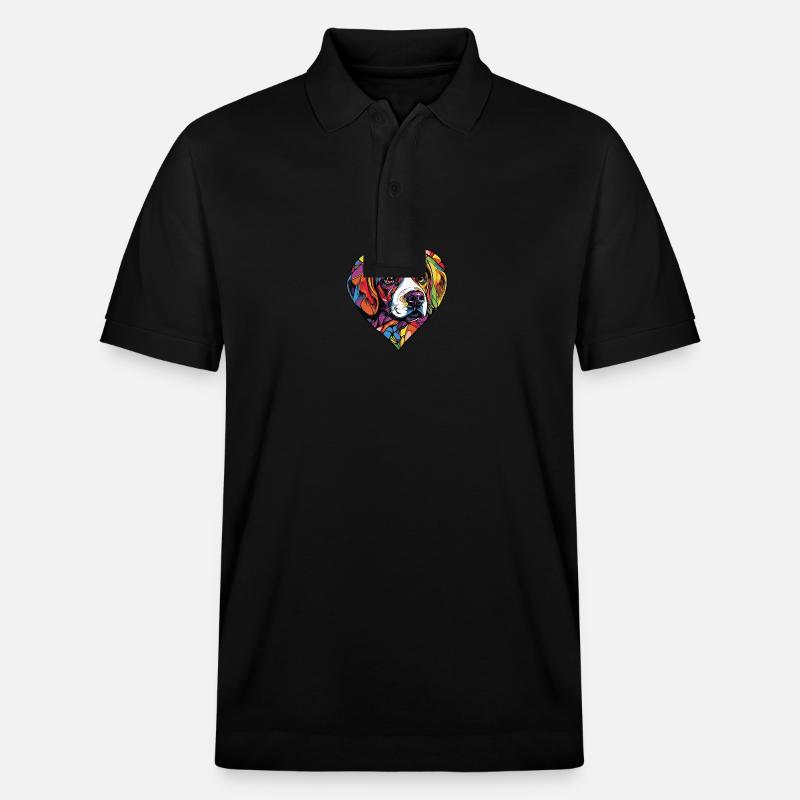 Beagle Chien Coeur Amour - Polo PREPSTER bio Stanley/Stella Unisexe - noir