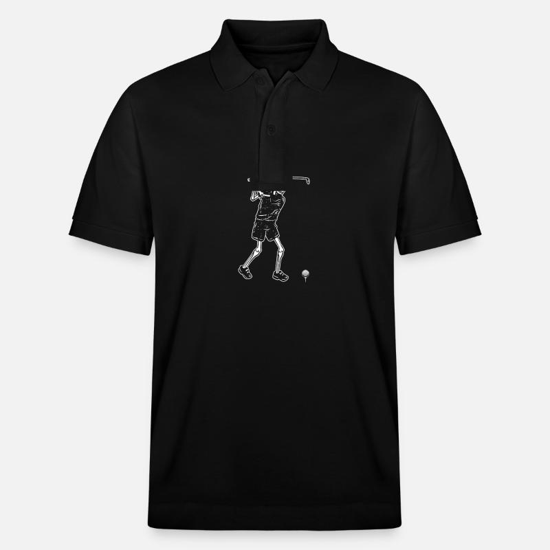 Golfspieler Golf - Stanley/Stella Unisex Bio-Poloshirt PREPSTER - Schwarz