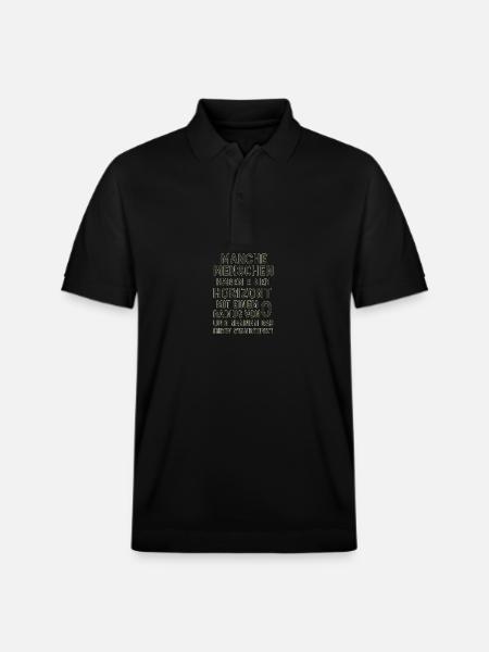 Zero Radius Horizon Viewpoint Saying - Stanley/Stella Unisex Organic Polo Shirt PREPSTER - black