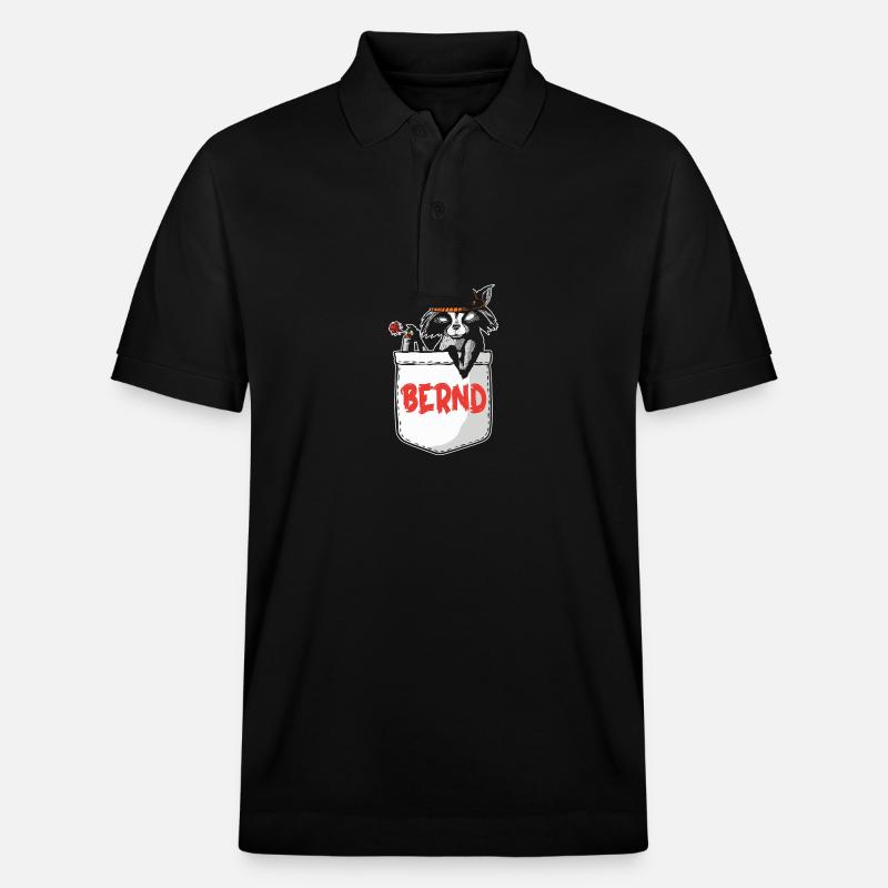 Raton laveur Bernd - Polo PREPSTER bio Stanley/Stella Unisexe - noir